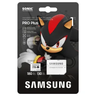 【Samsung 三星】PRO Plus microSDXC 1TB音速小子記憶卡 公司貨(Switch/ROG Ally/GoPro/空拍機)