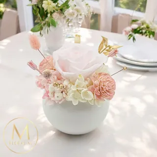 【Floral M】阿爾貝拉永生花禮(擴香花/香氛花/永生花/花禮/香水精油/居家香氛/桌上裝飾/送禮)