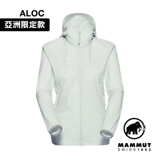 【Mammut 長毛象官方直營】GRANITE SO Hooded Jacket AF 防潑水軟殼連帽外套 鼠尾草銀綠 女款 #1011-00333