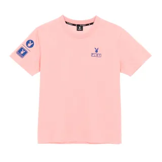【PLAYBOY】百搭休閒簡約圖案TEE(粉色)