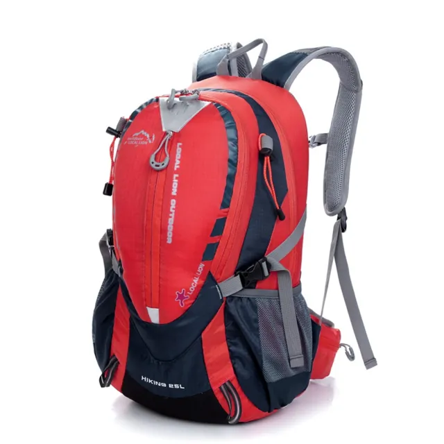 【May Shop】兩入 登山戶外包 防水包 旅遊包25L騎行雙肩包(兩入一組 情侶款)