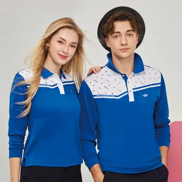 【Londa POLO】PK四角網眼女版長袖POLO衫(P247304寶藍色)
