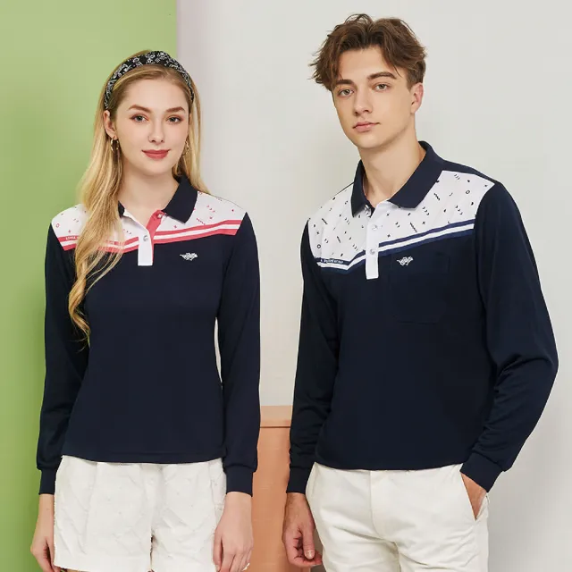 【Londa POLO】PK四角網眼女版長袖POLO衫(P247305丈青色)