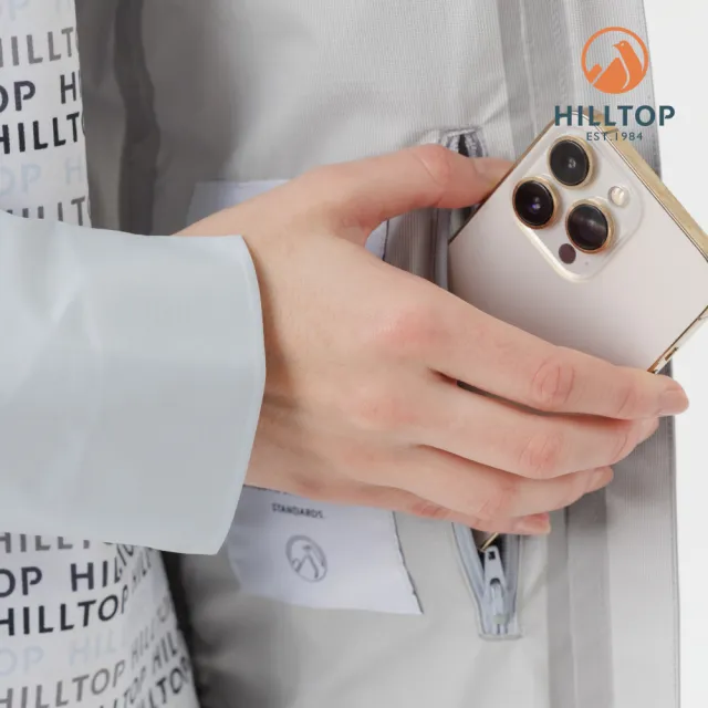 【Hilltop 山頂鳥】超輕量2.5層防水透氣抗UV外套 女款 灰｜PH22XF24ECK1