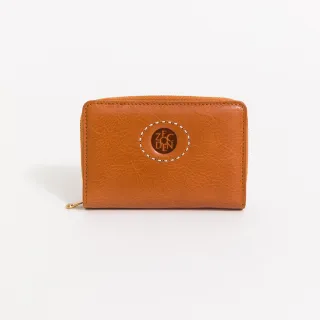 【ZODENCE 佐登司】HAN義大利植鞣革時尚拉鍊中夾(經典駝)