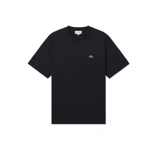 【LACOSTE】男裝-常規版型羊毛混紡短袖T恤(海軍藍)