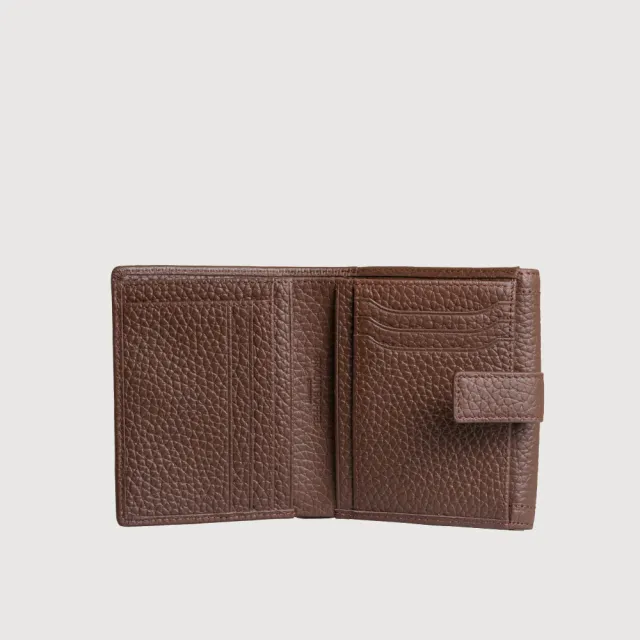 【BRAUN BUFFEL 德國小金牛】諾蒂斯 8卡兩折短夾-培土棕(BF863-404-POS) 錢包送禮推薦