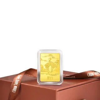 【點睛品】松齡鶴壽 珍藏黃金金片_計價黃金(5克)