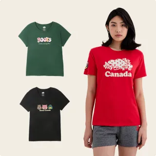 【Roots】男女款-精選Roots 經典LOGO圖案短袖T恤(多款可選)