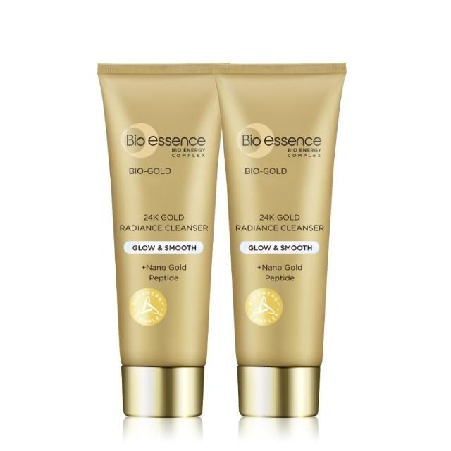 【Bio-essence 碧歐斯】BIO金萃喚膚潔面霜100g(2入組)