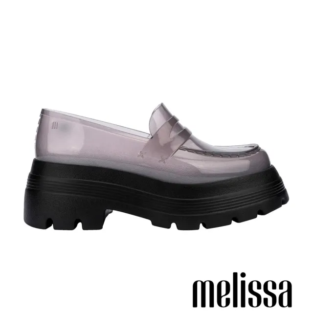 【Melissa】鋸齒厚底果凍樂福鞋(透明黑)