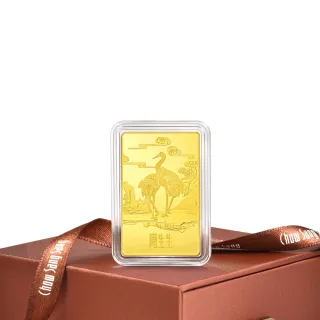 【點睛品】松齡鶴壽 珍藏黃金金片_計價黃金(10克)