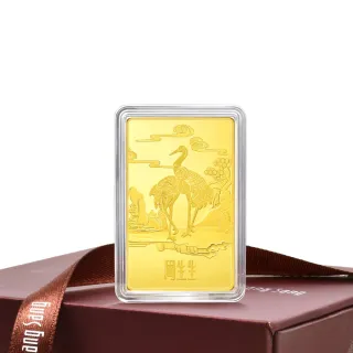 【點睛品】松齡鶴壽 珍藏黃金金片_計價黃金(50克)