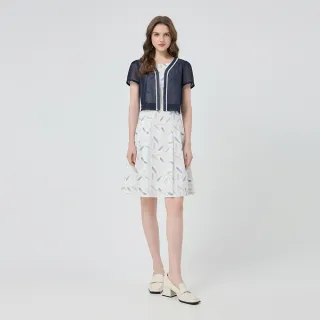 【ILEY 伊蕾】假兩件純棉印花洋裝(白；M-XL；1252017408)
