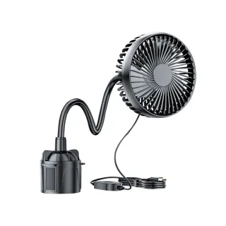 【The Rare】汽車後座雙頭風扇 可調節渦輪循環扇車用後椅背風扇 車載風扇 電風扇(USB風扇 空調扇)