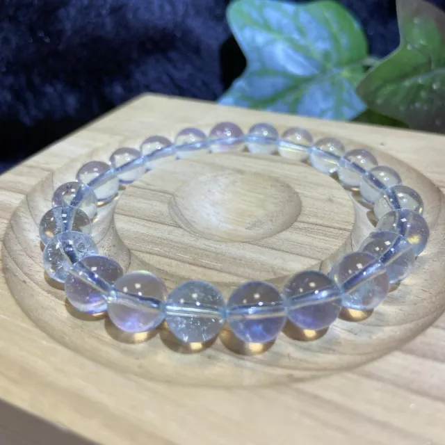 【Cozy 世界水晶原礦與茶】精品螢光海藍寶 9.5mm+ 33-2(提升勇氣 增加自信心)