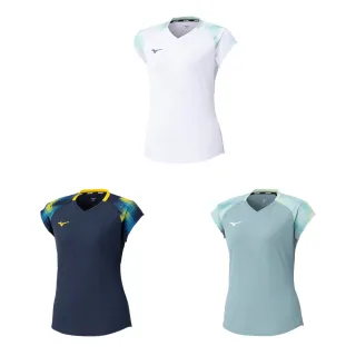 【MIZUNO 美津濃】舒適透氣 女款羽球短袖T恤 62JAC200XX（任選一件）(T恤)