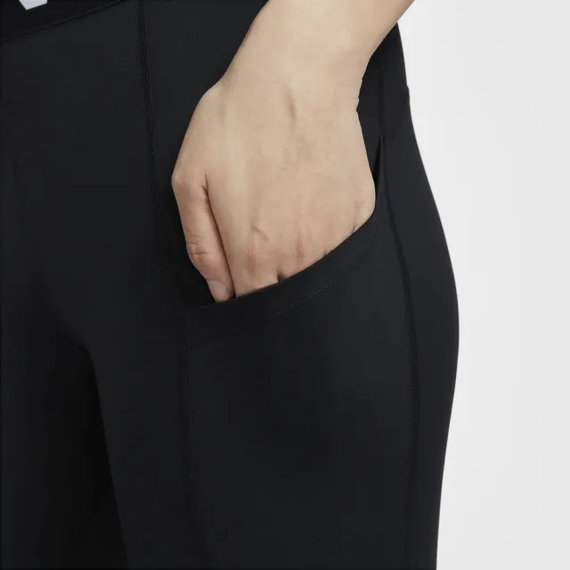 【NIKE 耐吉】休閒緊身褲 高腰 Dri-FIT 女 AS W NP SCULPT DFHR7/8PKTTIGHT 黑色(FV7389010)