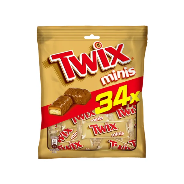【Twix？特趣】迷你焦糖夾心巧克力 樂享包？340g*3入 任選(零食/點心)