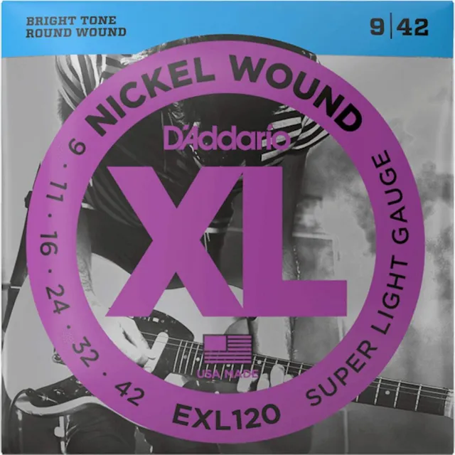 【D’Addario】電吉他弦 EXL120 ELECTRIC STRING 09-42 鎳弦 美國品牌(原廠公司貨 商品保固有保障)