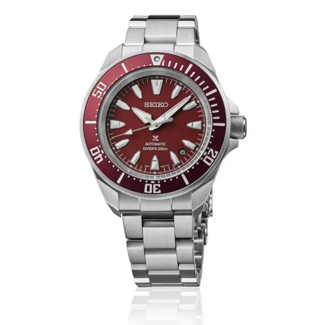 【SEIKO 精工】PROSPEX 武士款 防水200米潛水機械錶-紅/41.7mm(SRPL11K1/4R35-06K0R)