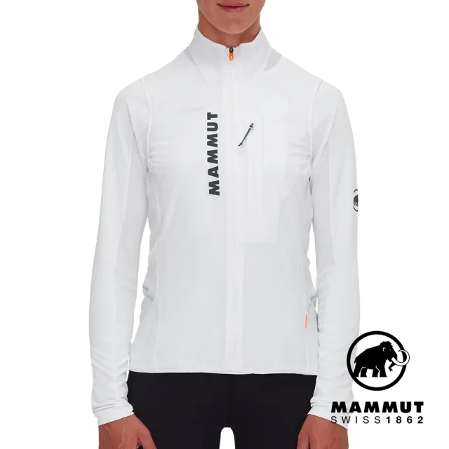 【Mammut 長毛象官方直營】Aenergy TR WB Hybrid Vest 極輕防風越野背心 白色 女款 #1012-00621