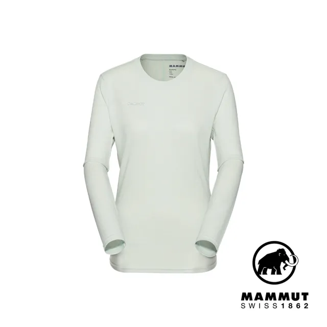 【Mammut 長毛象官方直營】Massone Light LS W 輕量舒適長袖上衣 鼠尾草銀綠 女款 #1016-01620