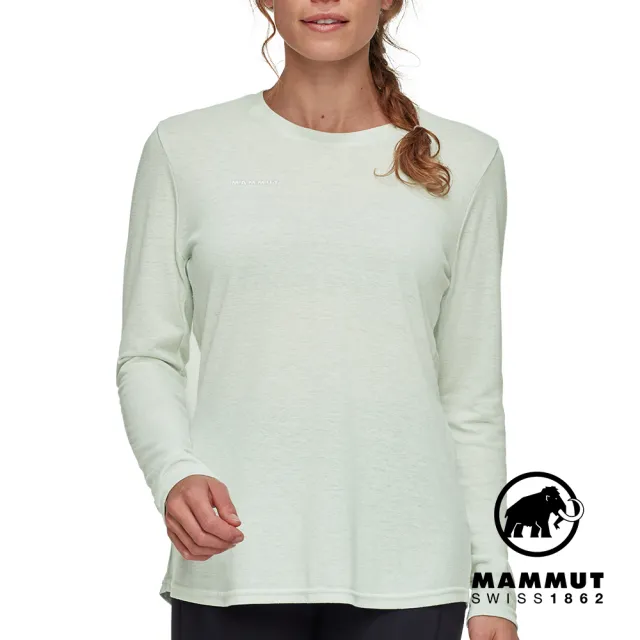 【Mammut 長毛象官方直營】Massone Light LS W 輕量舒適長袖上衣 鼠尾草銀綠 女款 #1016-01620