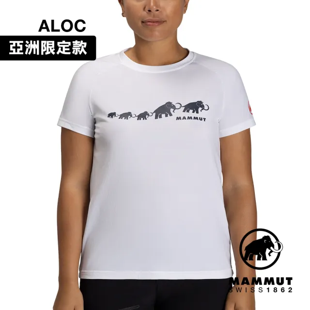 【Mammut 長毛象官方直營】QD Logo Print T-Shirt AF W 快乾LOGO短袖T恤 女款 白PRT3 #1017-02022