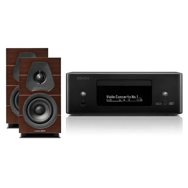 【Denon 天龍】RCD-N12網路/CD綜合擴大機+Sonus faber Lumina I書架喇叭