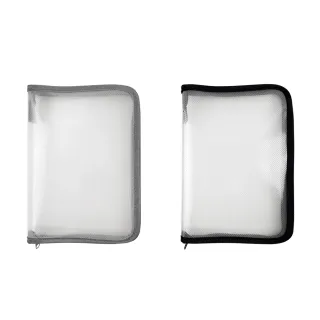 【GOOD LIFE 品好生活】暗色框A5透明拉鍊文件袋(日本直送 均一價)