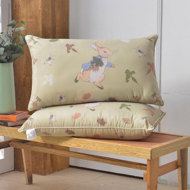 【PETER RABBIT 比得兔】日本TORAY防蟎抑菌可水洗枕-豐盛季節(2入/台灣製/抗菌枕/枕頭/比得兔與V&A博物館)