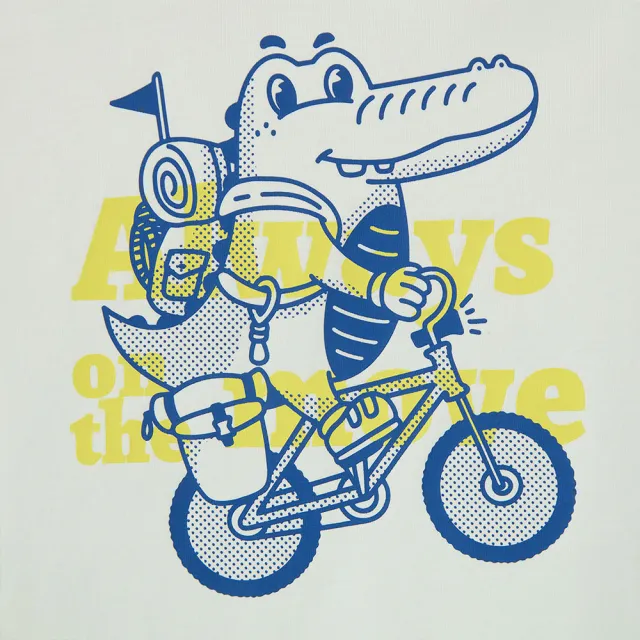 【GIORDANO 佐丹奴】童裝鱷魚插畫印花上衣(22 皎白)