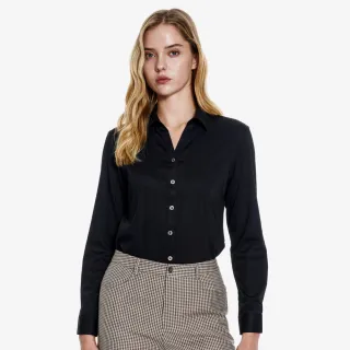 【SST&C】黑色V領修身版長袖襯衫01062503011(換季55折)