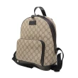 【GUCCI 古馳】GG Supreme 舒適後背小型後背包(烏木色/黑色)