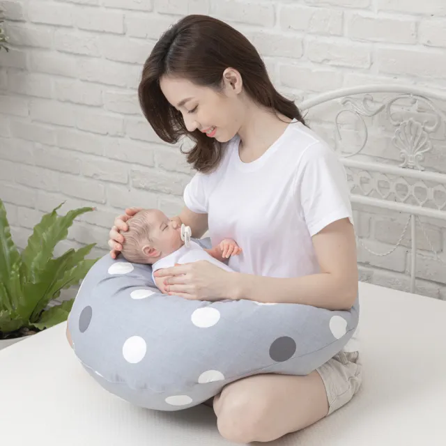 【Fuddo 福朵】買1送1寶寶枕 俏媽咪哺乳枕(孕婦枕/授乳枕/月亮枕)
