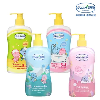 【Baan 貝恩】雙效洗髮潤髮沐浴乳400ml 四選一(童趣系列 嬰兒沐浴)