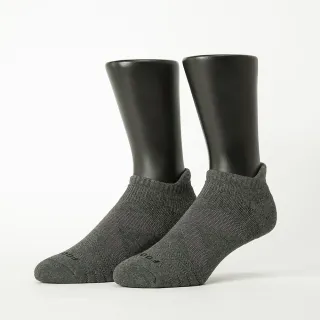 【FOOTER除臭襪】X型減壓經典輕壓力船短襪-男款-局部厚(T109L-深灰)