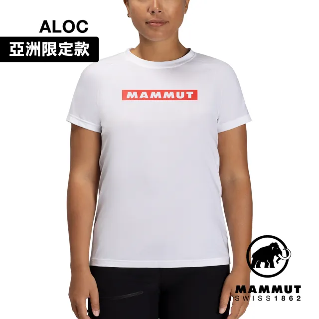 【Mammut 長毛象官方直營】QD Logo Print T-Shirt AF 快乾LOGO短袖T恤 女款 白PRT2 #1017-02022