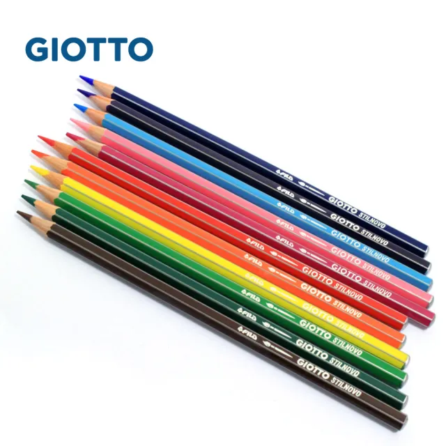 【GIOTTO】STILNOVO 水溶性色鉛筆-24色鐵盒|水性色鉛筆 六角色鉛筆 不易斷芯