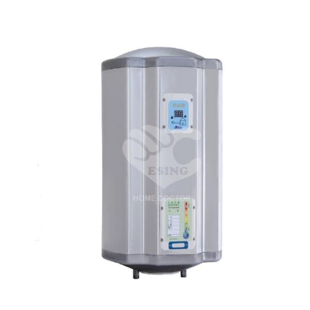 怡心牌 ES-2619 電熱水器，臺灣原裝製造，容量達105L，提供穩定熱水供應。採用電熱管加熱與機械控溫設計，排氣式電能，適用3/4英吋冷熱水管口。尺寸深48cm x 寬47cm x 高105cm，淨重28kg，220V電壓，能源效率第二級，BSMI許可R51238，享1年保固，適閤家庭日常使用。