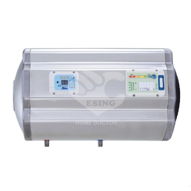  怡心牌 ES-2626H 電熱水器為臺灣原產電能式熱水器，容量達105L，提供充足熱水供應。採用機械控溫與電熱管加熱方式，冷熱水管口徑3/4英吋，尺寸深48cm x 寬47cm x 高105cm，淨重28kg。能源效率第二級，電壓220V，BSMI許可字號R51238，全機保固1年。適閤家庭日常使用，安全可靠，熱效率優異。 