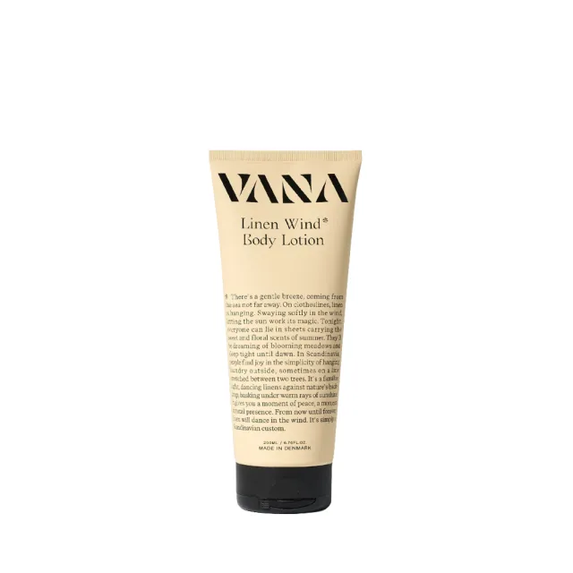 【VANA】亞麻風拂 植萃修護身體乳 草本木質調 200ml (丹麥直送/療癒香氣/滋潤不黏膩)