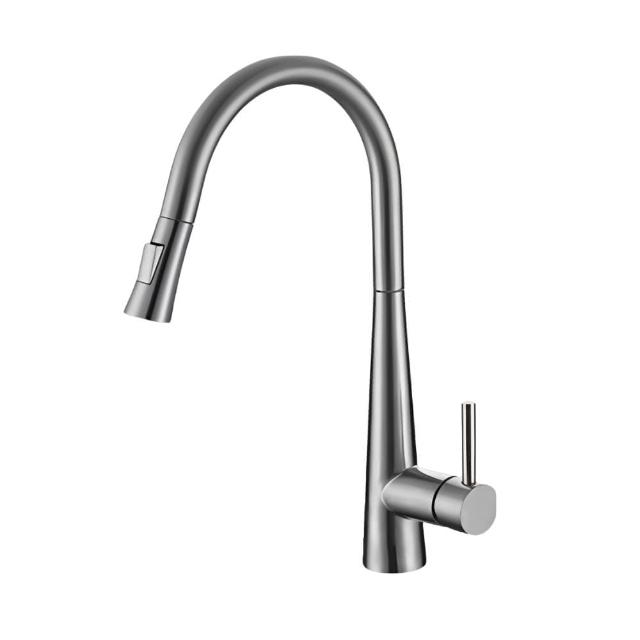 【GESAI 格賽】無鉛304不鏽鋼抽拉萬向廚房龍頭B-30121A-LT5(可配合安裝廚房龍頭/伸縮龍頭/抽拉龍頭)