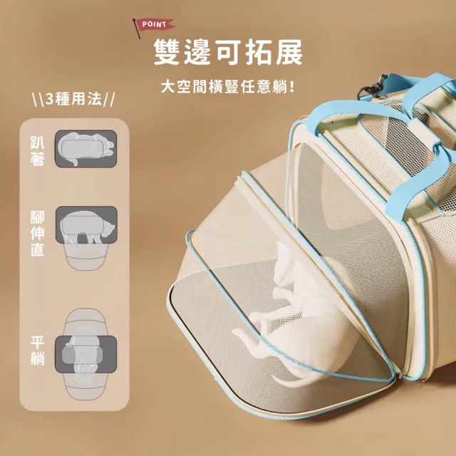 【chachacha】可拓展寵物外出包(手提/肩背 2way設計)