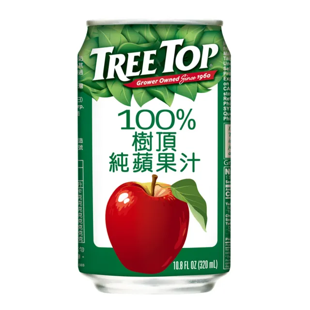 【Tree Top 樹頂】100%純蘋果汁 320mlx1箱(共24入)
