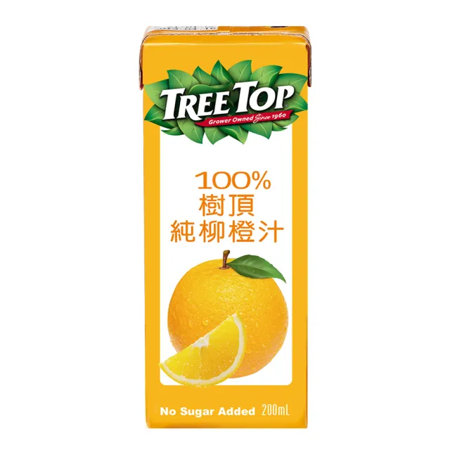 【Tree Top 樹頂】100%純柳橙汁 200mlx1箱(共24入)