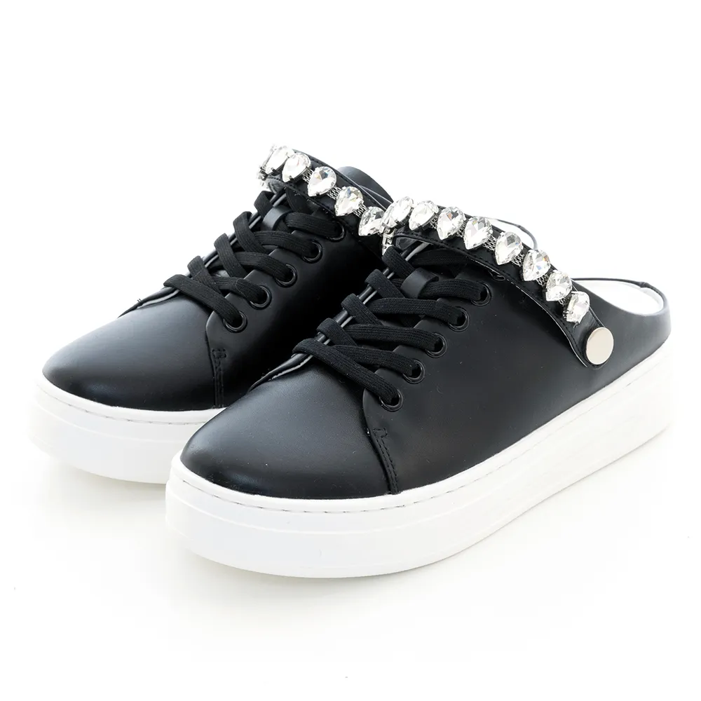 【bac】兩穿式大寶石穆勒懶人休閒鞋(黑色)