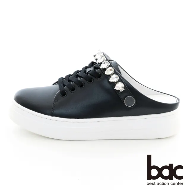 【bac】兩穿式大寶石穆勒懶人休閒鞋(黑色)