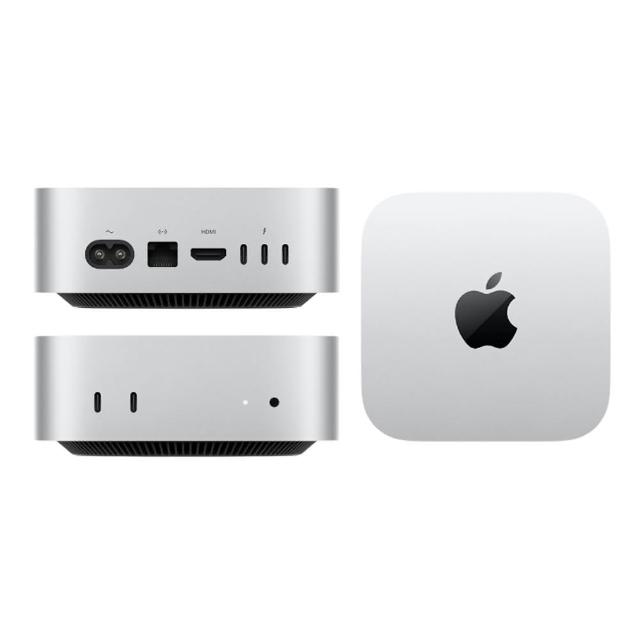 【Apple】2024 Mac mini M4晶片 10核心CPU與10核心GPU 16G/256G SSD/Gigabit 乙太網路(MU9D3TA/A)